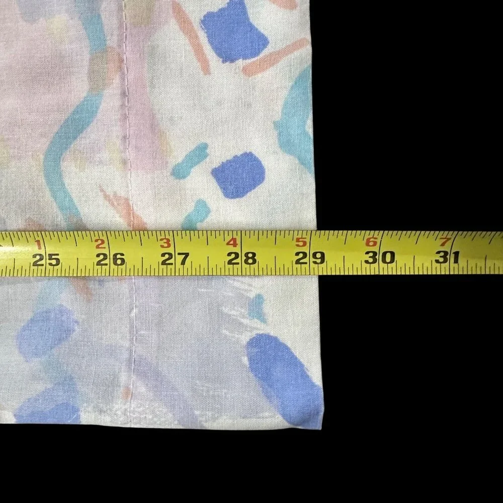 Vintage Pillowcases 80s Cannon USA Standard Abstract Pastel Splash Retro Bedding